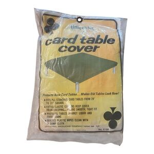 VTG 1969 Universal Card Table Cover NOS #610H Yellow Fits 29"-32" Square NEW MCM